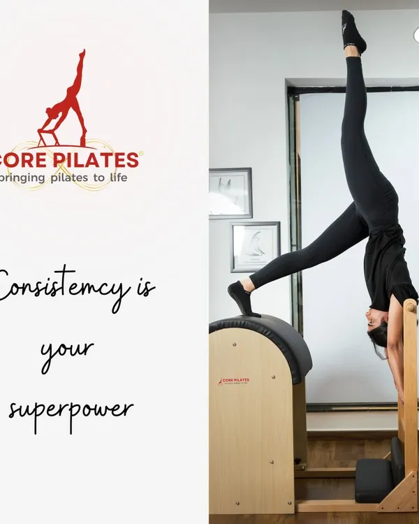 Consistency is your superpower. This client performs an advanced handstand variation on the Ladder Barrel, showcasing incredible strength and balance.