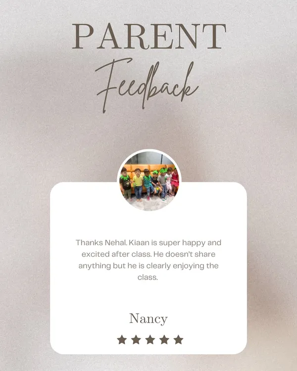 We love this feedback. Even when kids are quiet, their excitement and clear enjoyment of the class tell us everything we need to know. Thank you for trusting us with Kian's learning journey.
