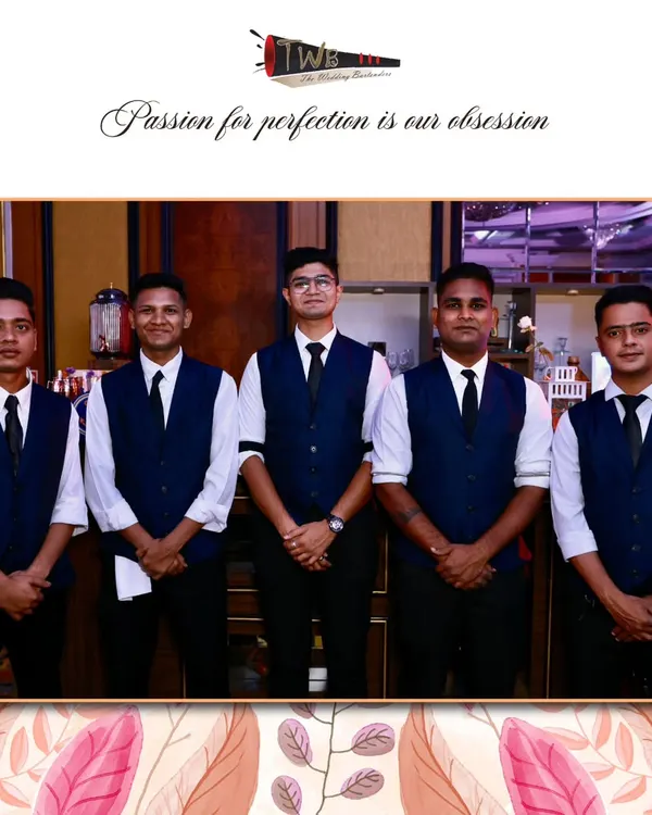 A part of our professional bartending crew, uniformed and ready to deliver a flawless bar experience at a grand corporate dinner for 250 guests.
