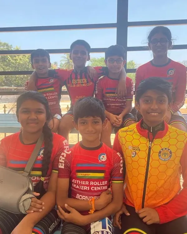 A happy, relaxed moment with some of our team members. After a tough competition, it's all about the friendships and the shared love for skating. This is the spirit of Team ERSC.