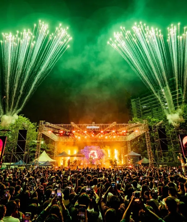 This is the spectacle I live to create. A massive stage, a roaring crowd, and a sky lit up with pyrotechnics. I handle every element of production to deliver these epic, cinematic moments.