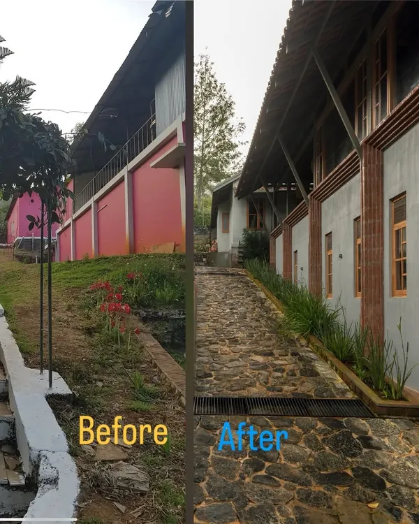 This before and after comparison of our TARA Kotagiri resort project encapsulates our entire philosophy. We see beyond the existing structure to envision a completely new experience, transforming a simple building into an architectural form that is in dialogue with the surrounding Nilgiri hills.