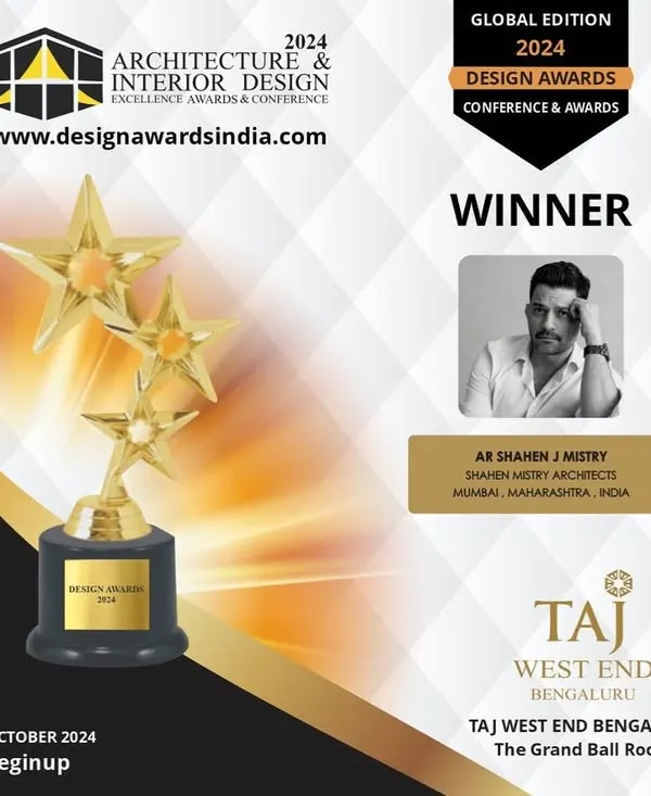 I am thrilled to announce that my firm has won two awards at the National Architecture and Interior Design Excellence Awards 2024. We were named "Most Prominent & Trendsetter Firm" for both premium residential and commercial projects.