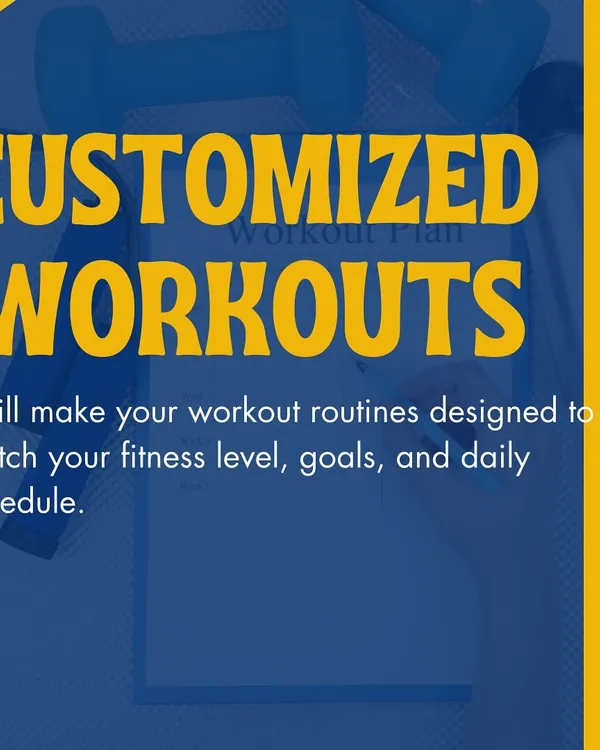 I create customized workout routines designed specifically for your fitness level, goals, and daily schedule. No more guesswork, just a clear plan to get you results.