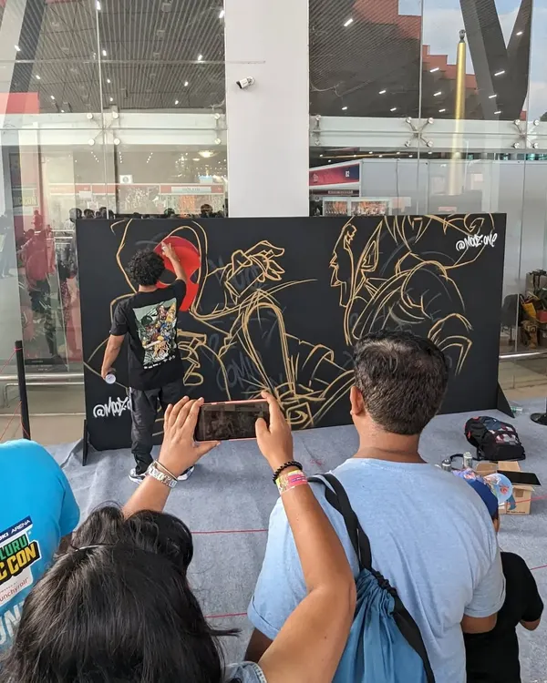 Painting live on the main stage at Bangalore Comic-Con. There's nothing like the pressure and excitement of creating art in front of a live audience.