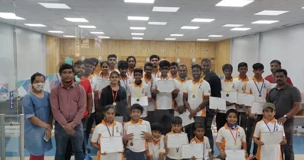 A group photo of all the winners and participants from our 2020 academy shooting competition. It was a day of great sportsmanship and impressive performances.