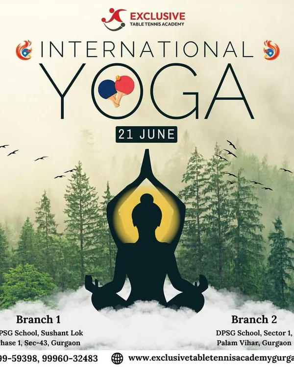 We believe in a holistic approach to training. This graphic for International Yoga Day highlights our focus on mental conditioning and flexibility, which are crucial for a table tennis player.