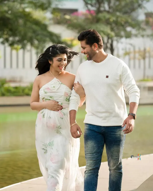 A beautiful, candid moment from actress Aditi Prabhudeva's maternity shoot with her husband Yashas. The joy and connection between them is what I always aim to capture.