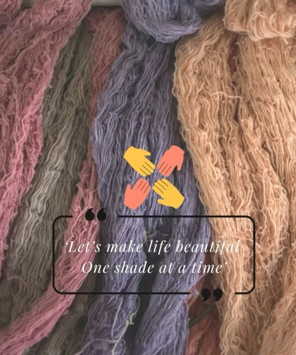 Let's make life beautiful, one shade at a time. These colorful yarns are all dyed naturally, showcasing the rich and varied palette that we can achieve using only materials gifted to us by the earth.