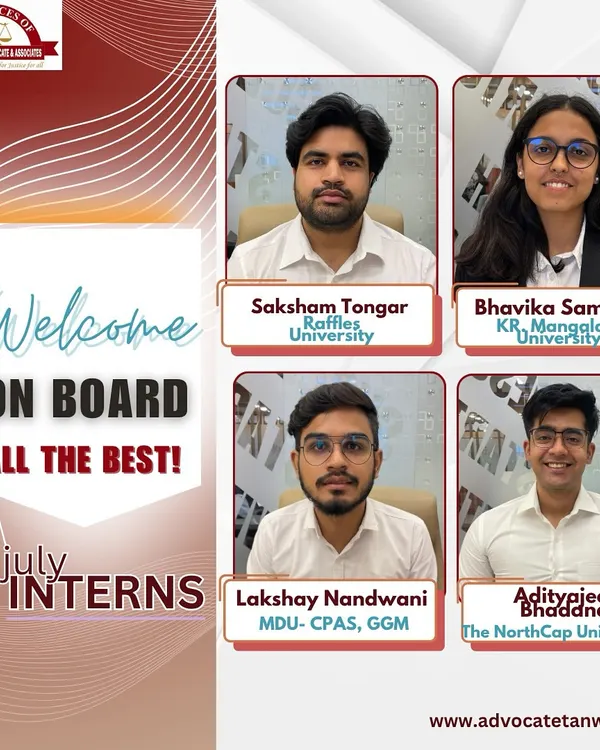A warm welcome to our July interns from various universities. I look forward to a month of intensive learning and collaboration as they begin their journey into the practical aspects of the legal profession.