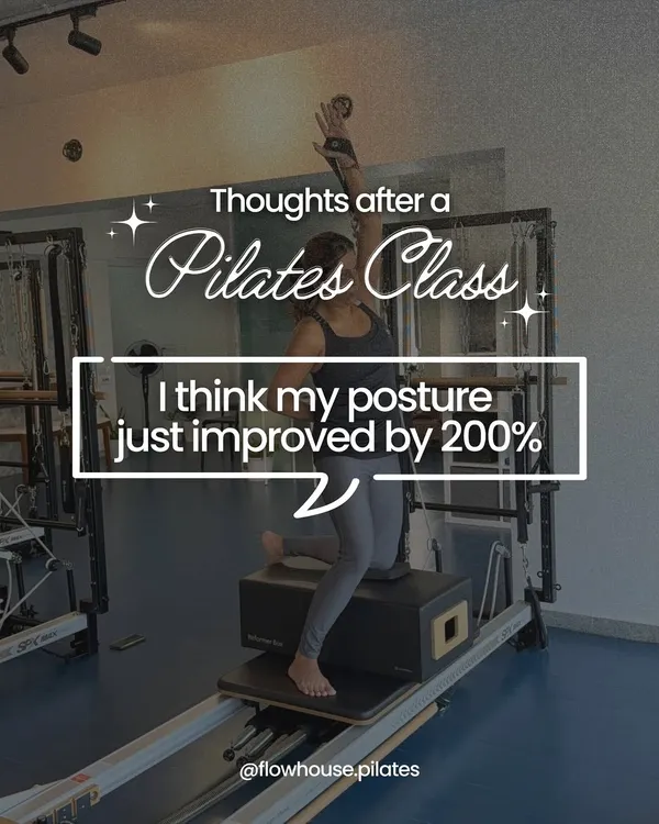 That feeling when you walk out of class standing taller. One of the most immediate benefits of a great Pilates session is a dramatic improvement in posture as your spine aligns and supporting muscles engage.