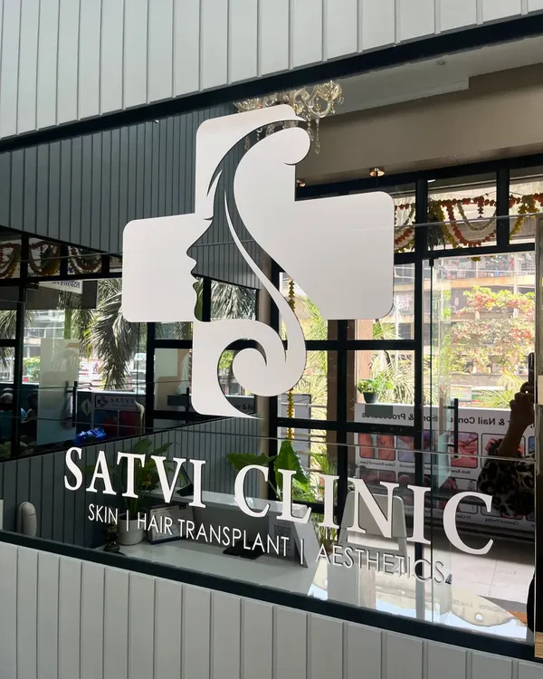 The official logo for Satvi Clinic, representing our focus on skin, hair transplant, and aesthetic services. We aim to be your trusted destination for all dermatological needs.
