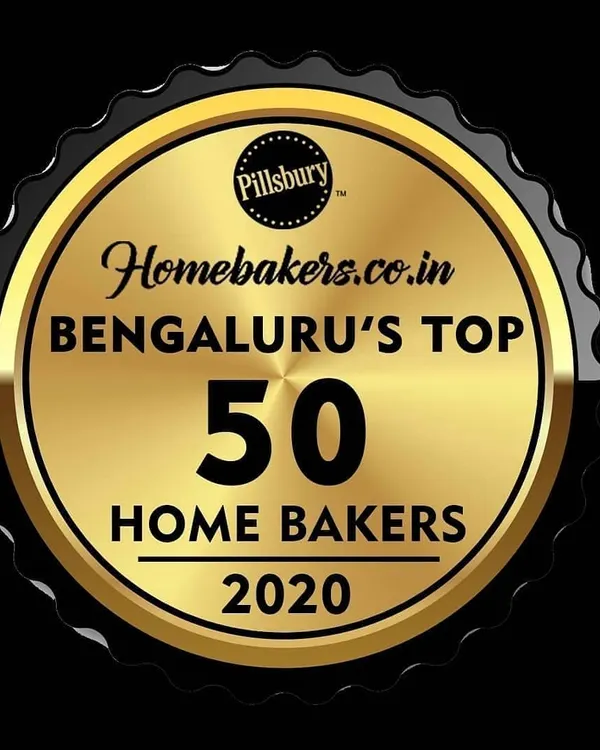 A proud moment from 2020. I was so honored and grateful to be named one of Bengaluru's Top 50 Home Bakers by Pillsbury and Homebakers.co.in. I couldn't have done it without my amazing clients.