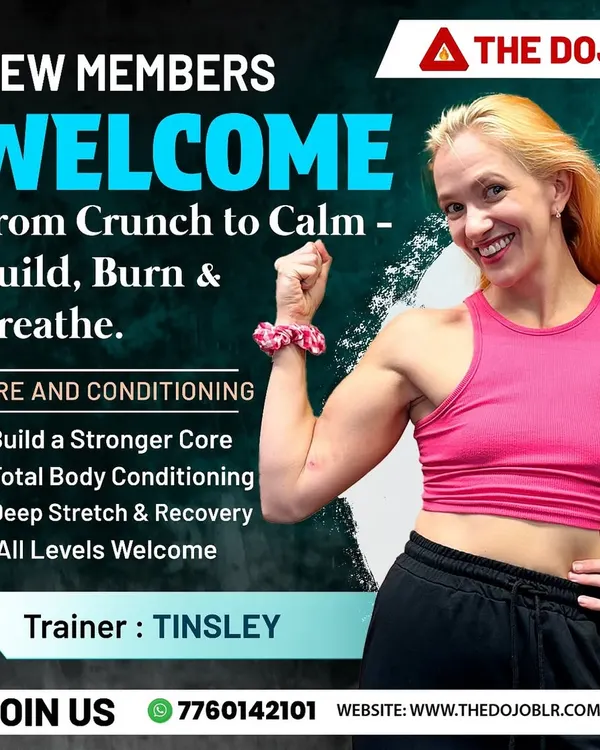 Meet our strength and conditioning coach, Tinsley. Her classes focus on building a stronger core, improving total body conditioning, and aiding in recovery, which are all essential for a powerful martial artist.