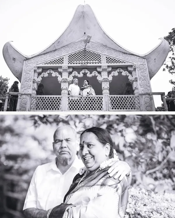 A timeless black and white collage celebrating a golden 50th anniversary. We were honored to capture this couple's enduring love and friendship.