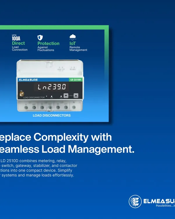 I help you replace complexity with seamless load management. My LD 2510D Load Disconnector combines six functions, including metering, relay, and stabilizer, into one compact, IoT-ready device for effortless control.