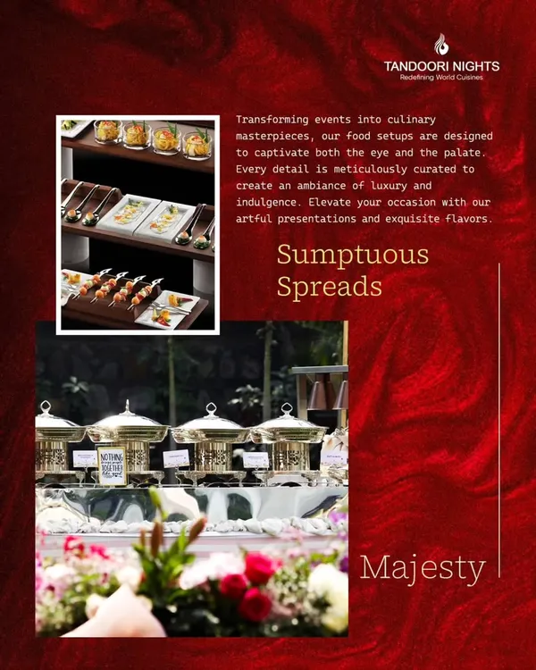 We transform events into culinary masterpieces with artful presentations. Our food setups, featuring both modern displays and traditional copper pots, are designed to create an ambiance of luxury and indulgence.