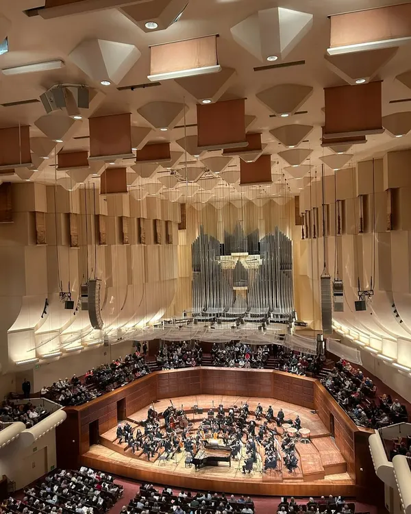 An afternoon at the San Francisco Symphony was a bucket list experience. This wide shot captures the stunning architecture and the grandeur of the philharmonic hall.