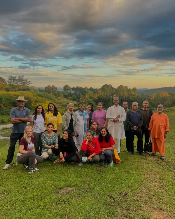 We believe that true learning happens in a community, a *sangha*, where we can grow together. This is our advanced course group in Palampur, sharing a moment of togetherness against the backdrop of the Himalayas.