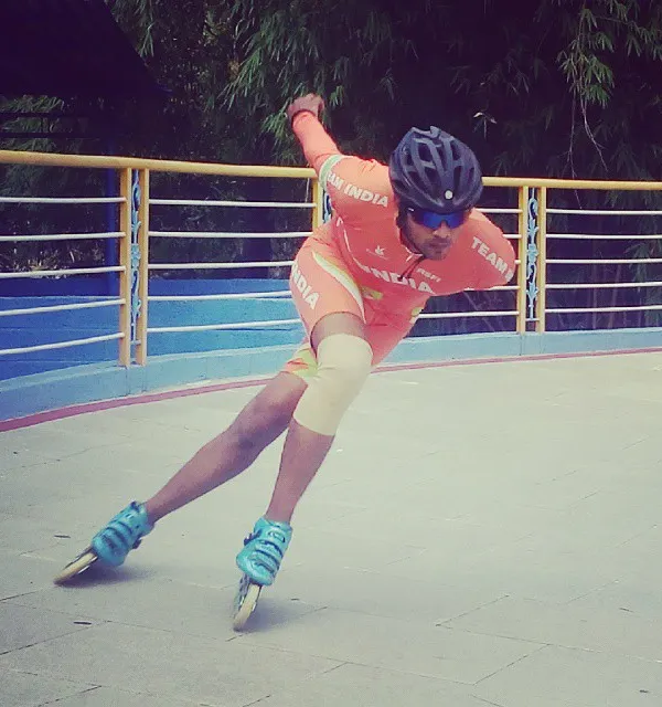 In my element, practicing form on the track. Every champion was once a beginner who refused to give up.
