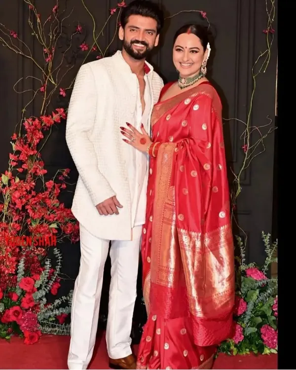 A beautiful shot of Sonakshi and Zaheer at their reception. Working with a couple who respects your art and vision is a gentle reminder of why I love this business. The simple backdrop of red branches allowed their joy to be the focus.