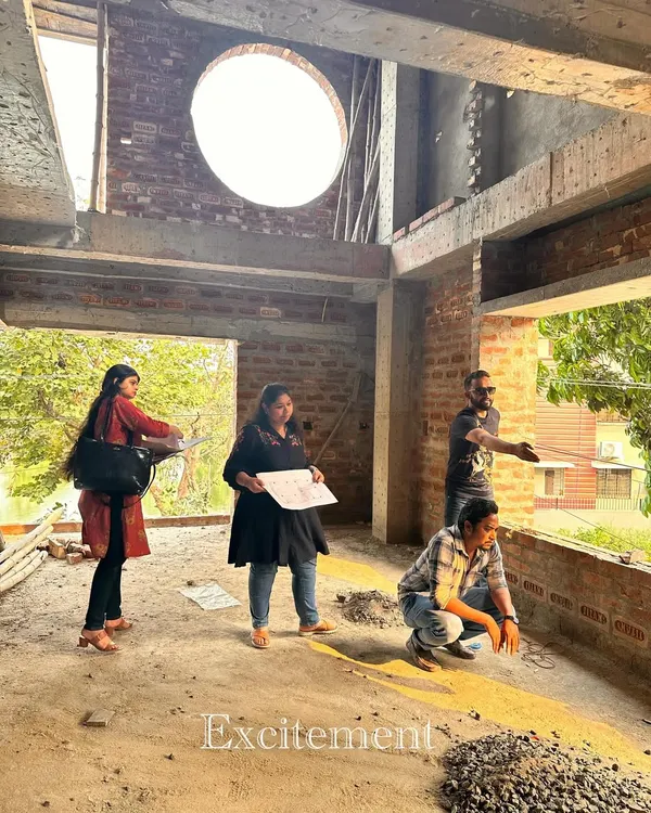Every project begins with a vision. Here, my team and I are on-site during the initial civil stage, mapping out the space and discussing how to best optimize the layout before the first wall is even built.