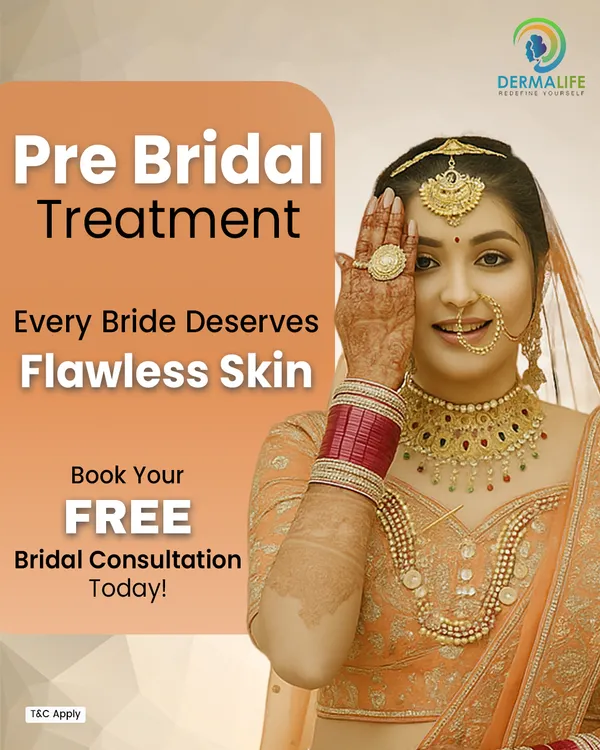 Every bride deserves to feel her most confident on her wedding day. We create personalized pre-bridal treatment plans to ensure your skin is radiant and flawless. It all starts with a free consultation to understand your unique needs.
