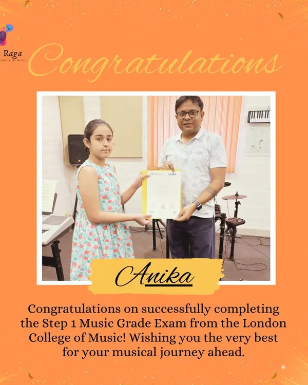 We are incredibly proud of our student Anika for passing her Step 1 Music Grade Exam from the London College of Music. This certificate is a testament to her hard work and our structured teaching approach.