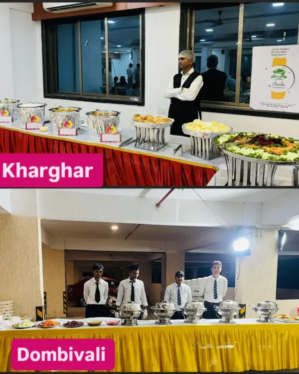 I have the team and capacity to handle multiple events on the same day. This shows two different events I catered simultaneously, one in Kharghar and one in Dombivali.