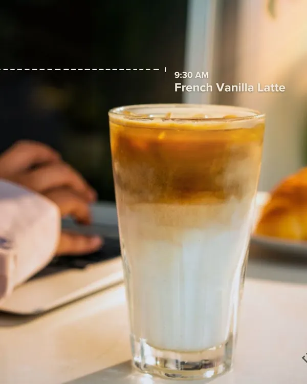 Fuel your workday mornings with our delicious French Vanilla Latte. It's the perfect pick-me-up for a productive session.