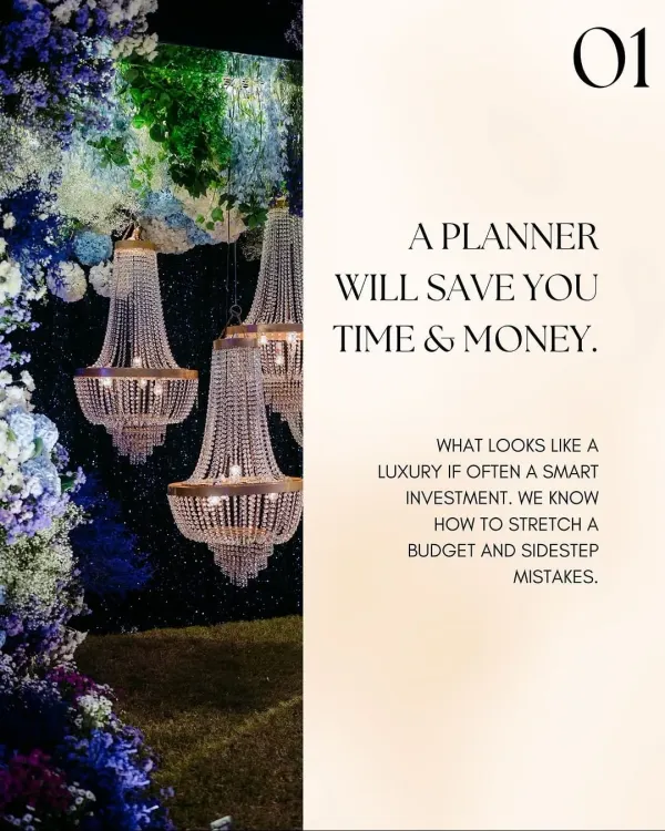 A planner will save you time and money. What looks like a luxury is often a smart investment. I know how to stretch a budget and avoid costly mistakes.