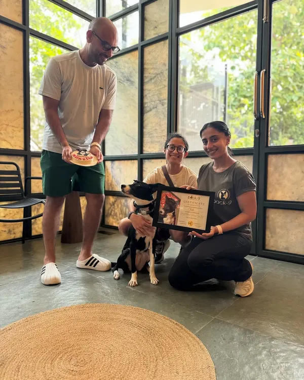 This is what it's all about. Seeing Chhutki, once a nervous pup, now a confident graduate, celebrating with her proud family. This moment of pure joy is the result of hard work, trust, and a training program that changes lives, not just behaviors.