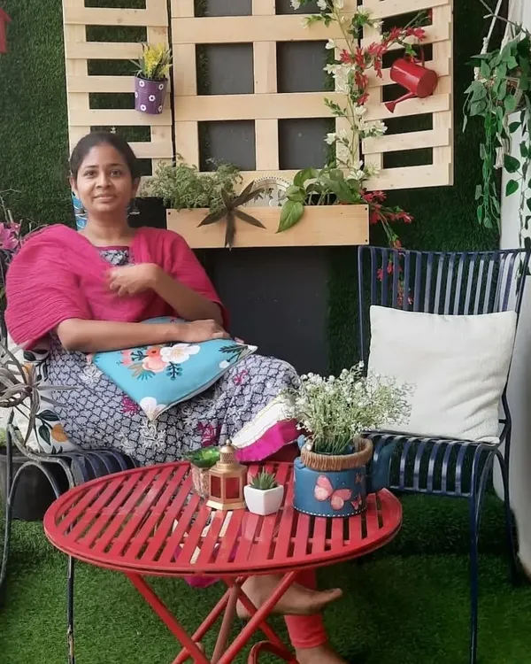 Here I am, enjoying a quiet moment in one of the beautiful balconies we designed. It’s so rewarding to see a finished space being loved and used.
