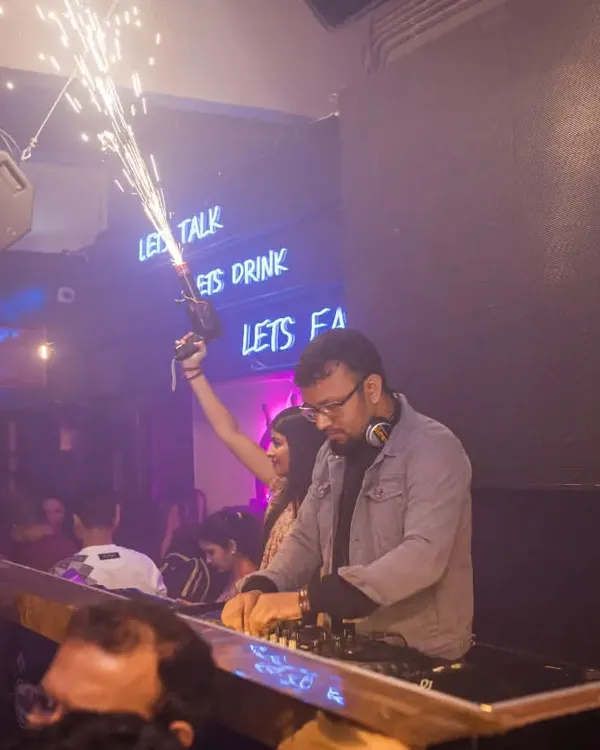 Igniting the dance floor with some sparkler action at Wheelhouse. I make sure every night feels like a celebration, creating memorable moments for the crowd.