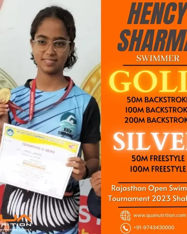 This is what personalized sports nutrition can achieve. I worked closely with swimmer Hency Sharma to create a customized meal plan that fueled her training and recovery. She went on to win multiple Gold and Silver medals, a testament to how the right food can make all the difference in performance.