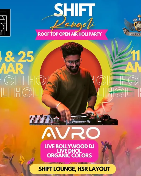 My poster for the Rangoli Shift Holi Party. I am a regular feature at major Holi events, providing the perfect Bollywood soundtrack for the festival of colors.