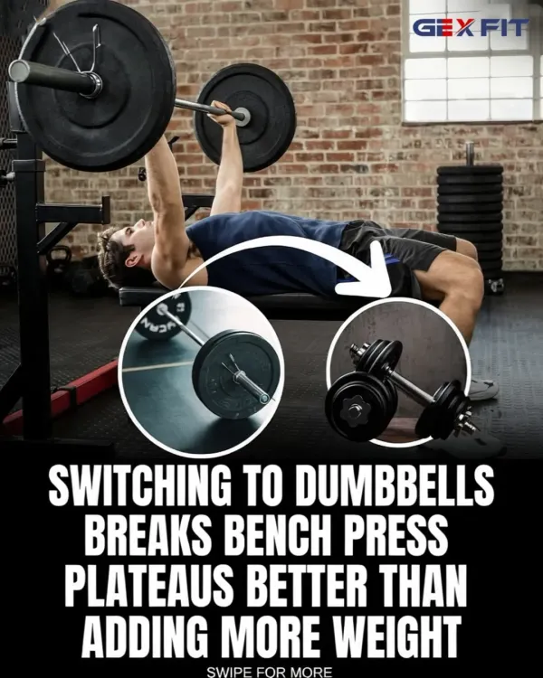 If your bench press has stalled, adding more weight isn't always the answer. Switching to dumbbells can break plateaus by increasing muscle fiber activation and improving stabilizer strength.