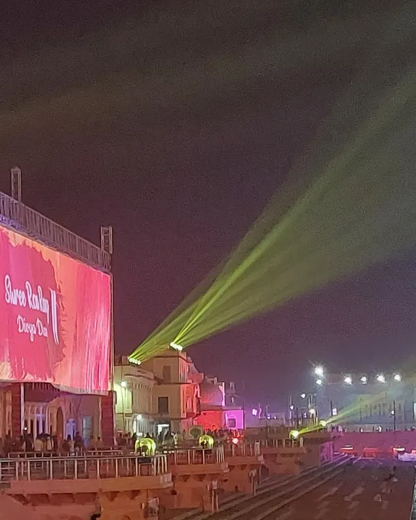 For the Shree Ram Rang event in Ayodhya, we integrated a massive LED video wall with a distributed sound system. This ensured that the visual spectacle was perfectly matched with immersive audio, creating a cohesive experience for the audience along the riverfront.