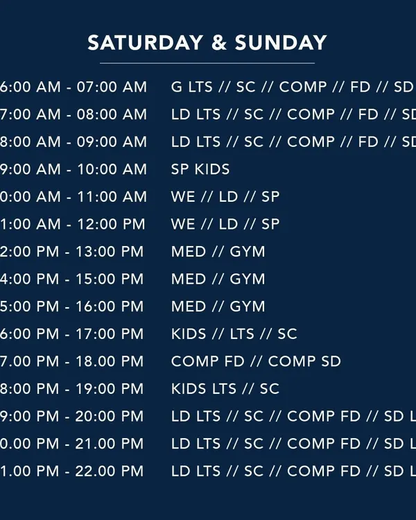 Here is our Saturday and Sunday schedule for the 25m pool, with batches for kids, competitive swimmers, and more.