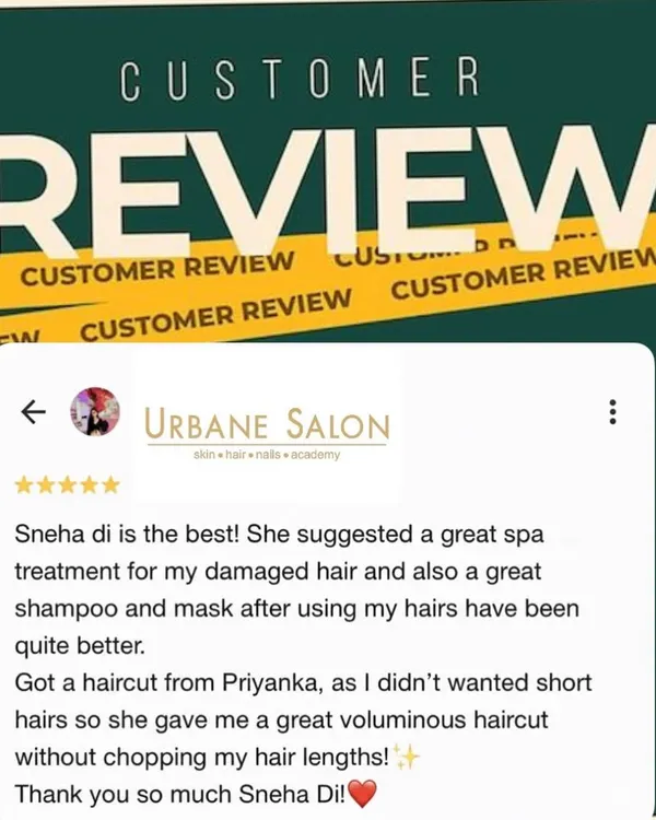 We love this 5-star review. From a spa treatment for damaged hair to a voluminous haircut without losing length, our goal is always personalized care that gets results.