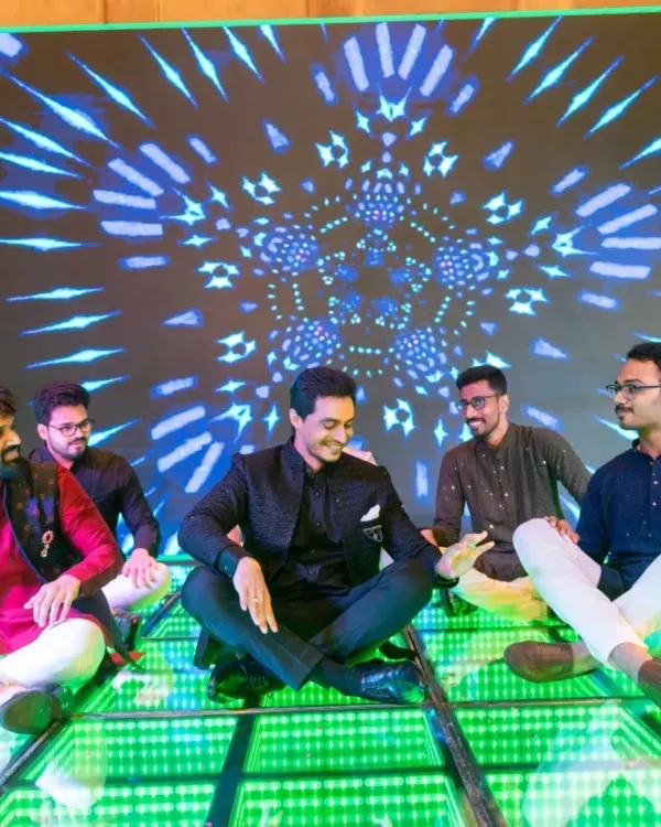 A cool and relaxed pose from the groom's squad. I love creating unique formations and picture-perfect moments within the choreography that look great both live and in photos.
