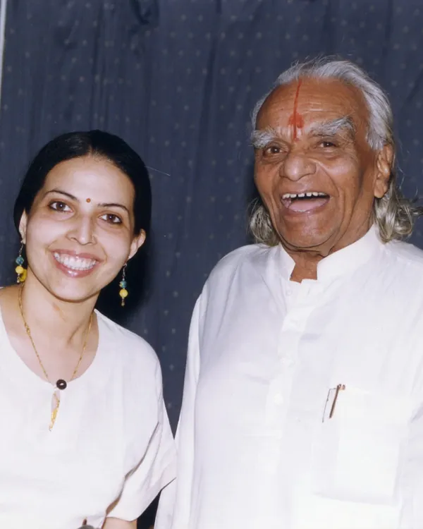 An unforgettable moment captured in the light of wisdom and joy with my Guruji, B.K.S. Iyengar. His timeless teachings continue to inspire and guide my path every single day.