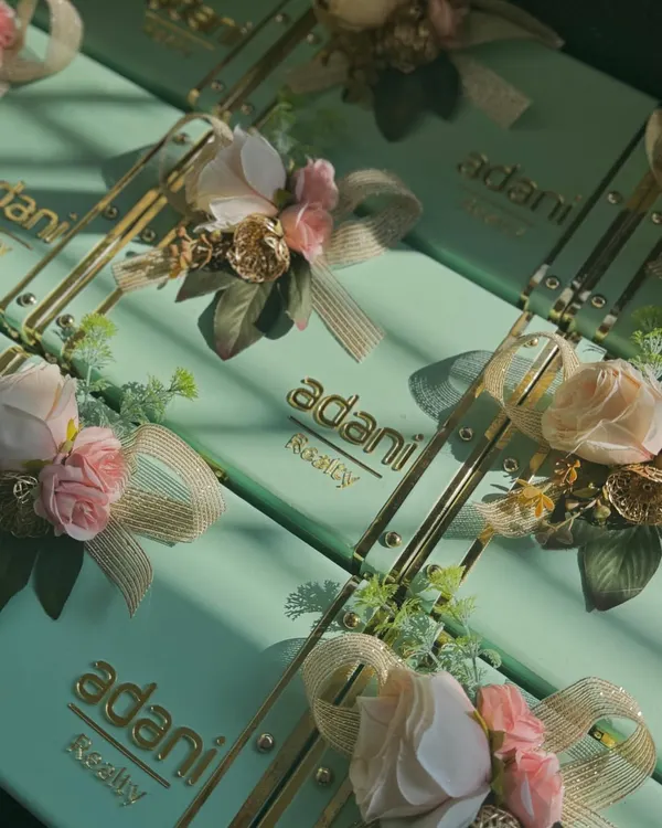 This is the kind of first impression we love to create. We designed these elegant, custom-branded trunk boxes for Adani Realty, ensuring every detail reflected their commitment to excellence.