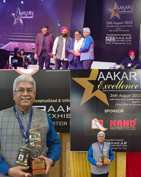 We are honored to have received the Aakar Excellence Award for being the best caterer in India. This is a testament to our team's hard work and our commitment to delivering exceptional food and service for over three decades.