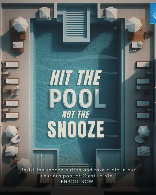 Your day starts here. We believe in trading the snooze button for a refreshing dive into our luxurious pool, setting a powerful tone for the rest of your day. This is your wake-up call to a more energized life.