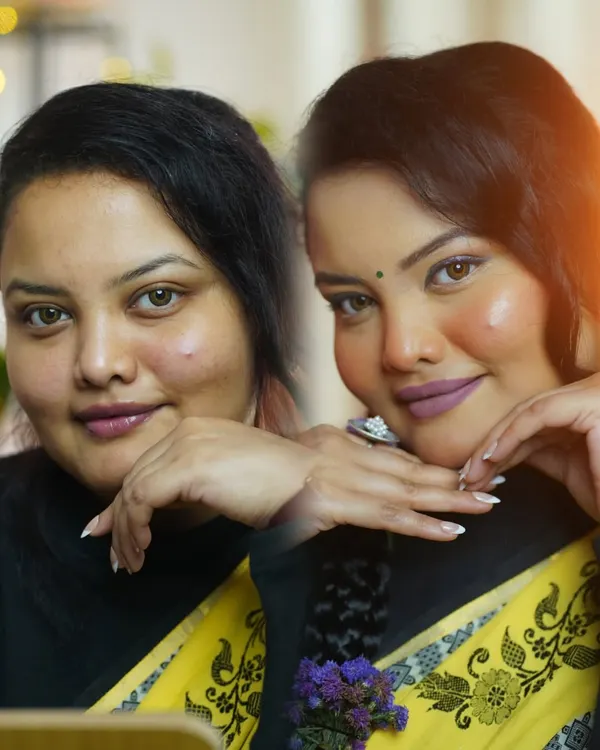 A simple before-and-after showing the transition from an everyday look to a soft glam look. In my classes, you'll learn how to master skin prep, shade selection, and product knowledge to achieve this yourself.