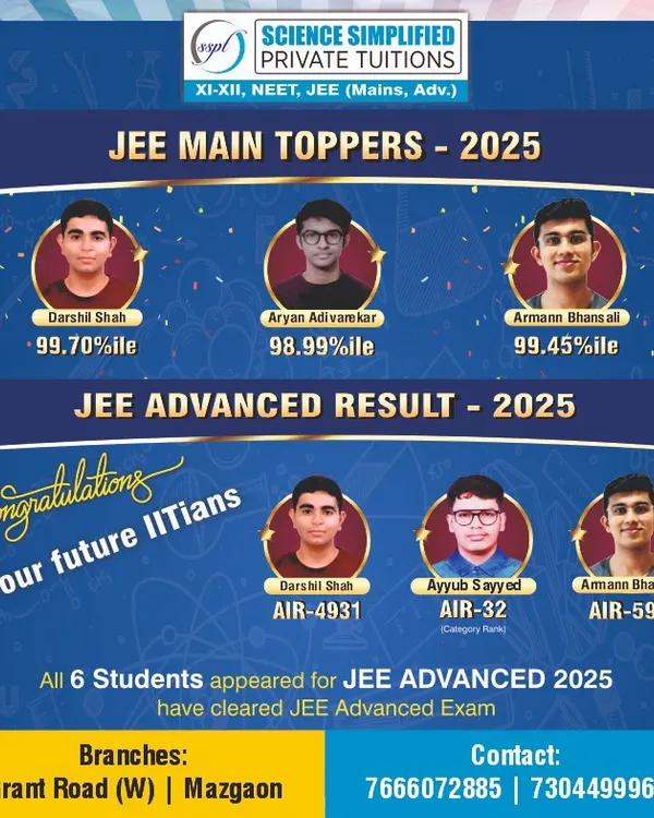 We are proud to present our top performers in the JEE Main and Advanced exams. This is a direct result of our focused approach, culminating in achievements like an All India Rank of 32. Our methodology is designed to turn dedicated students into future IITians, and these results speak for themselves.