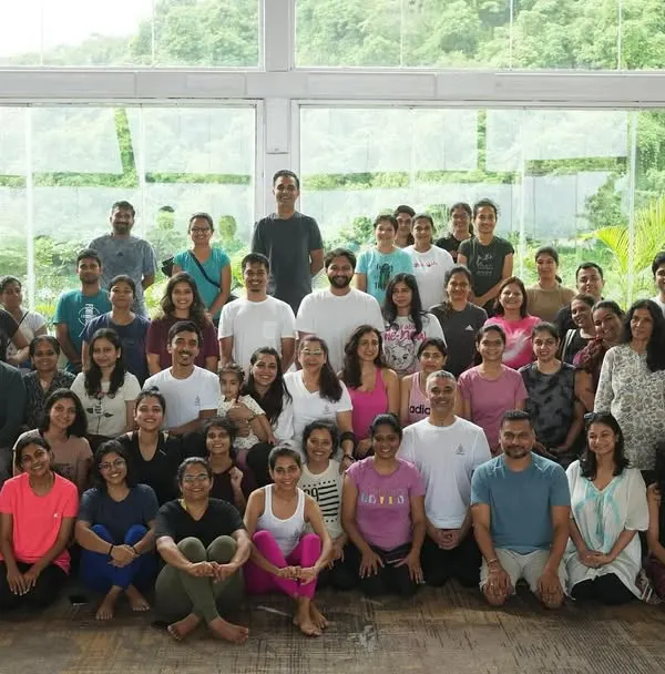 A group photo from our International Yoga Day celebration. This day reminds us why we began this journey and how far we've come as a community.