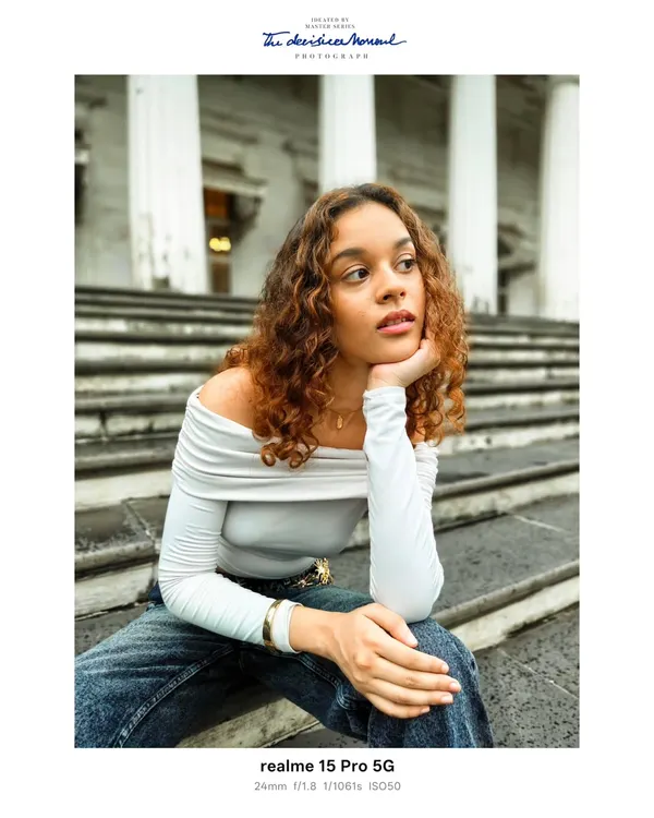 A portrait session near Mumbai's colonial architecture. I used the leading lines of the stairs and the soft, overcast light to frame the subject and create a pensive, cinematic mood.