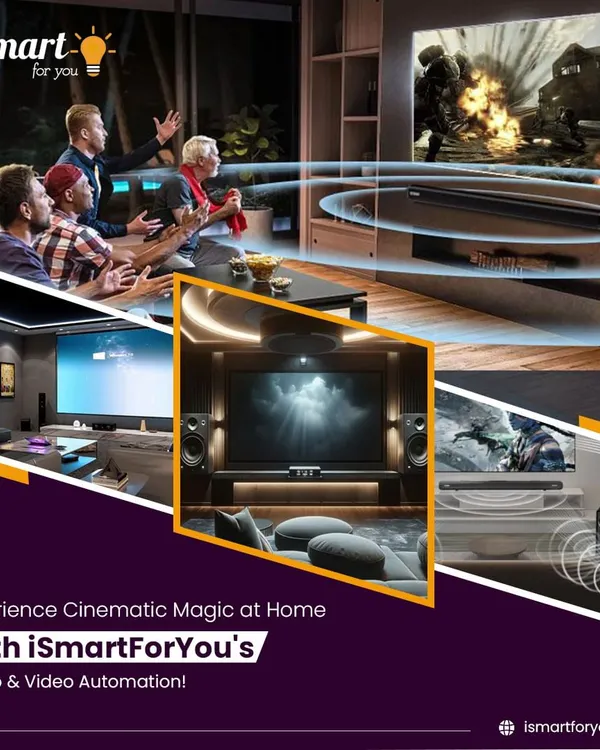 I can turn your living room into a true cinema hall. Imagine pressing one button for the lights to dim, the projector to turn on, and the sound system to immerse you in the action. This is the magic of a fully automated home theater.